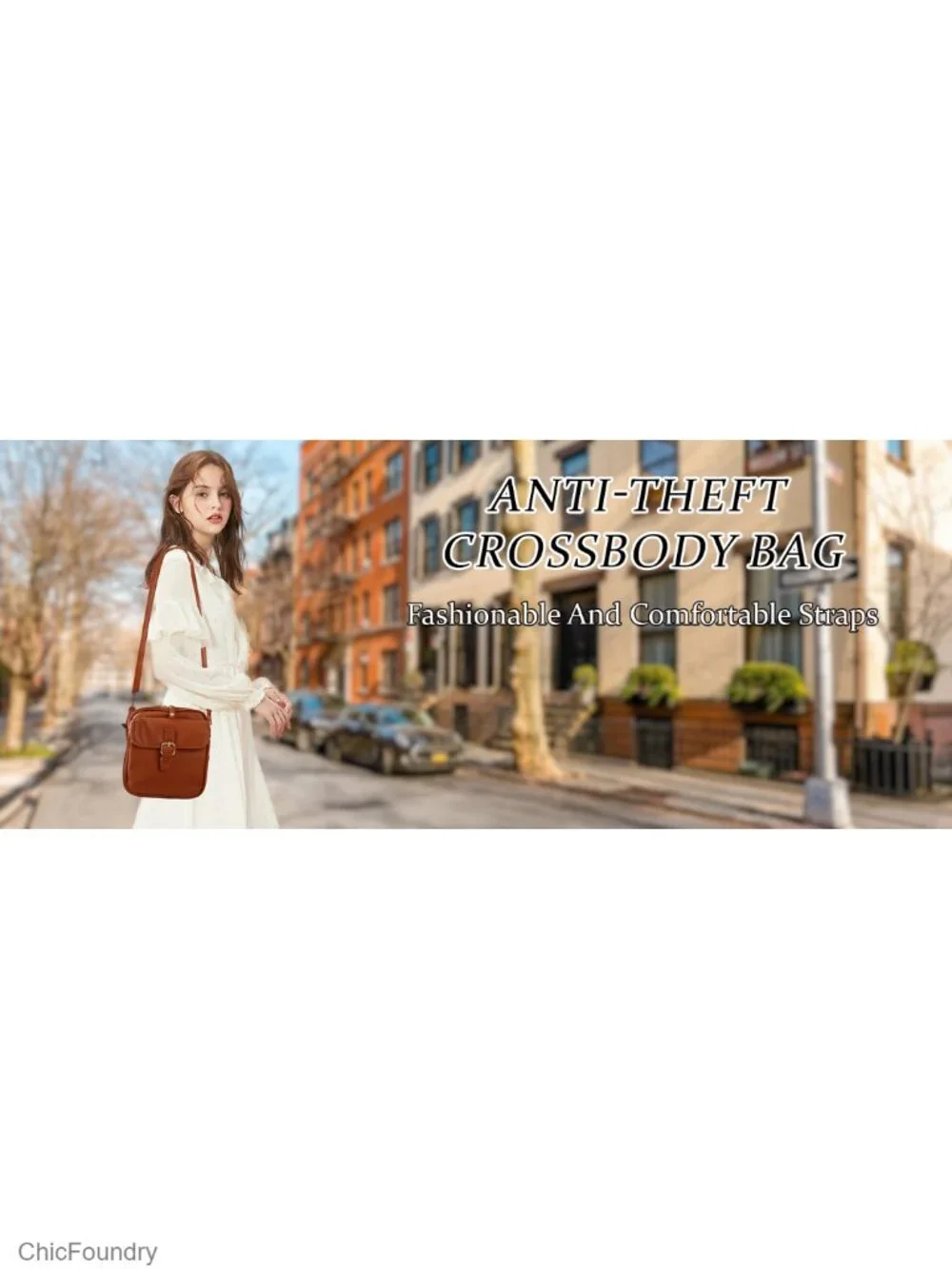 Large Capacity Faux Leather Anti-Theft Crossbody Bag